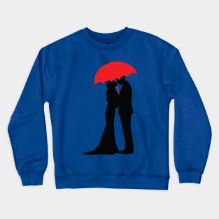 Couple Kissing under umbrella Crewneck Sweatshirt